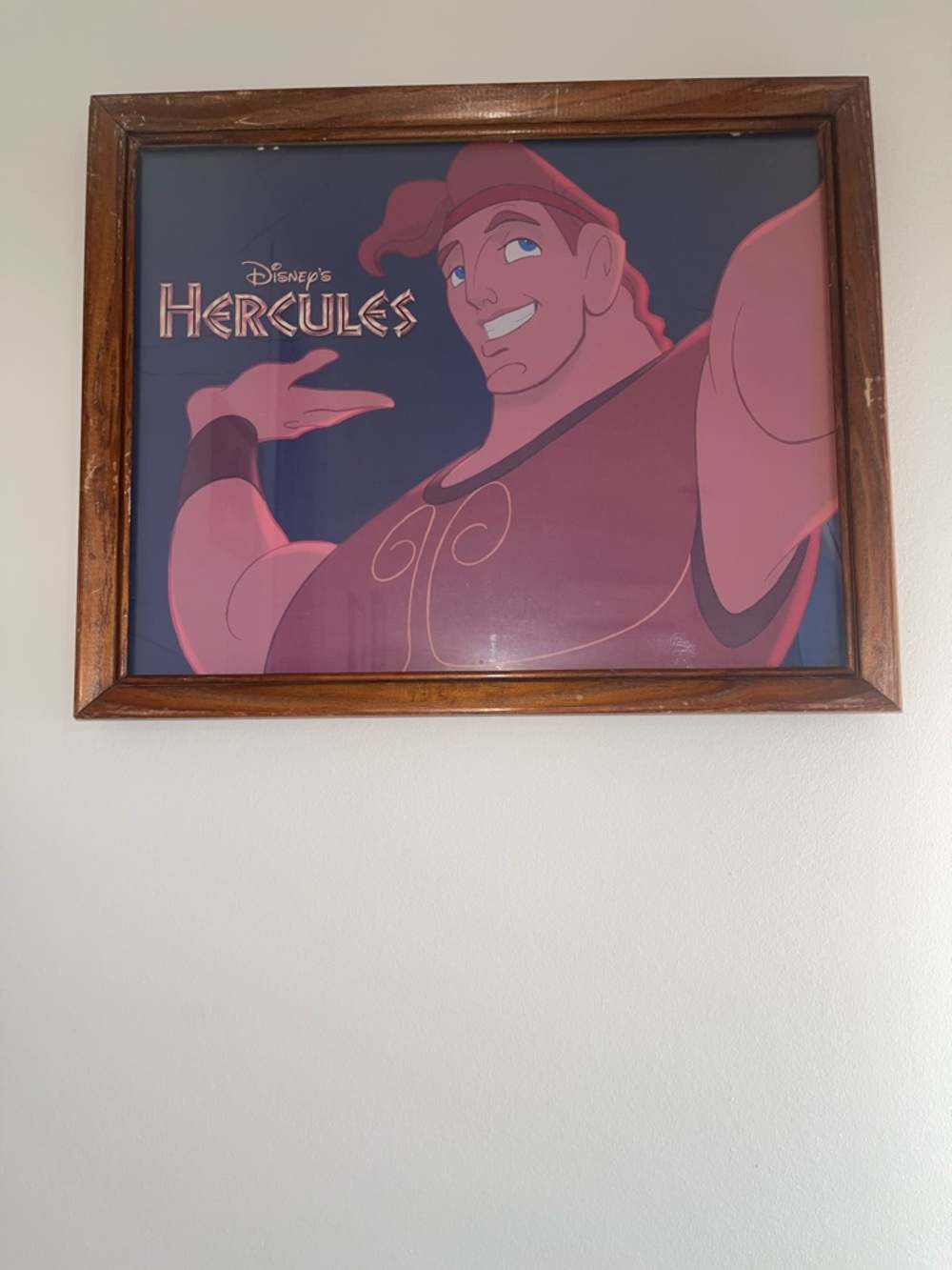 Disney Hercules Wall Framed Real Wood 🪵 frame 1997